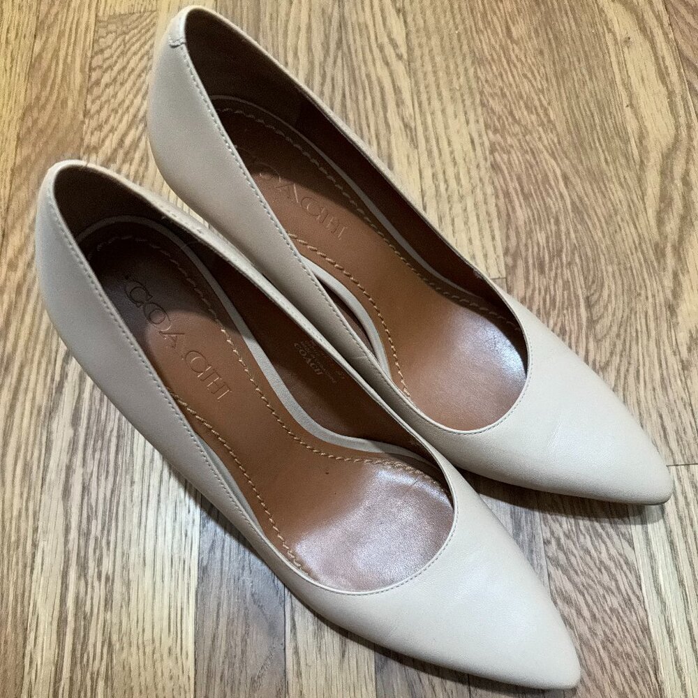 Coach Pumps - Beechwood Nude/Cream Color (4" Heels)